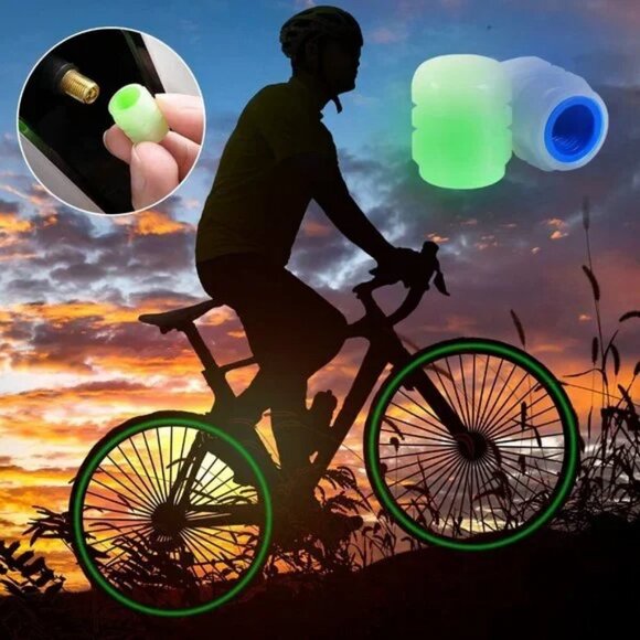 BOGO! Luminous Tire Valve Caps Car Motorcycle Bicycle Moped truck Glowing Wheel - Picture 5 of 9